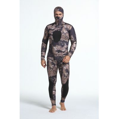 5mm Camouflage Spearfishing Wetsuit With Hood